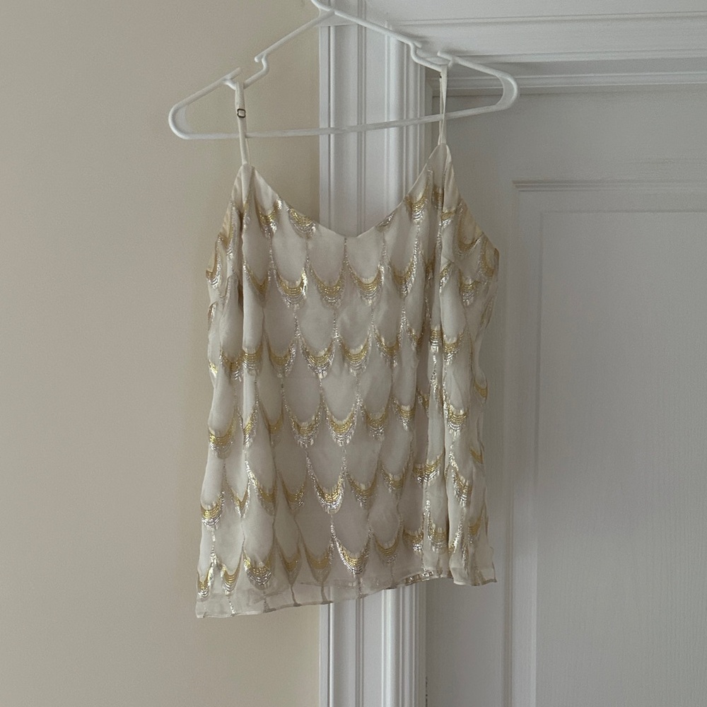 Lilly Pulitzer  Gold and Cream Women's Top